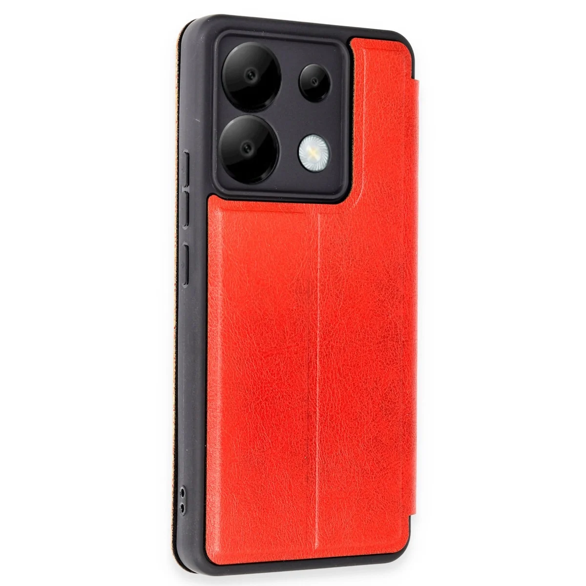 Xiaomi Redmi Note 13 Pro 5g Kılıf Flip Cover - Kırmızı görsel 2