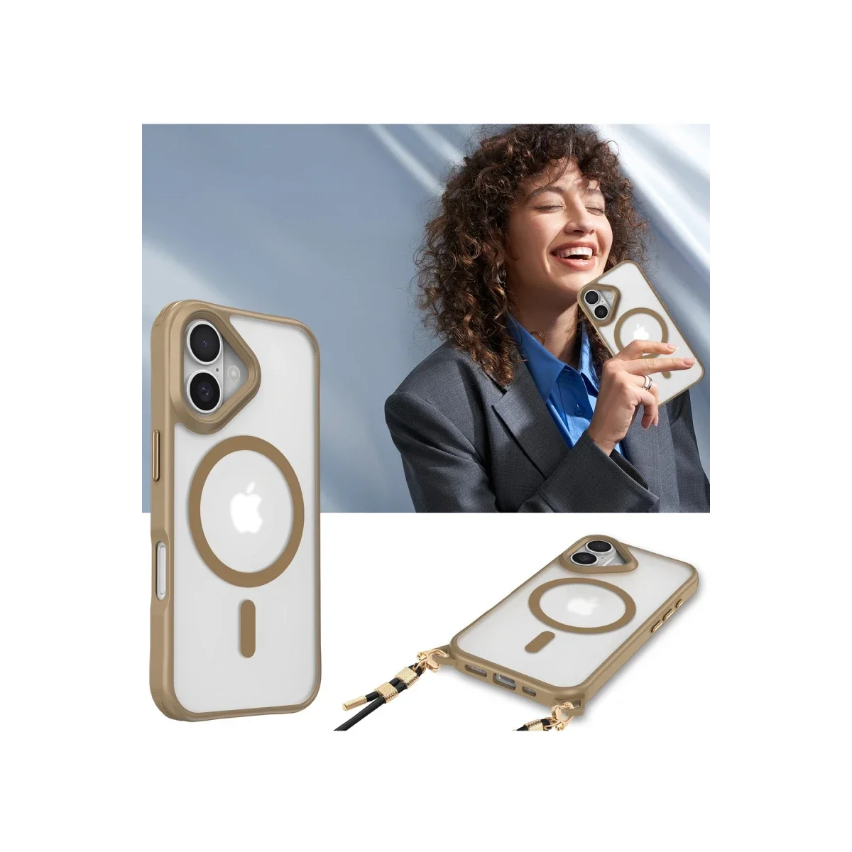 Apple iPhone 16 Plus Kılıf Enka Magsafe Silikon Kılıf - Titan Gri görsel 3