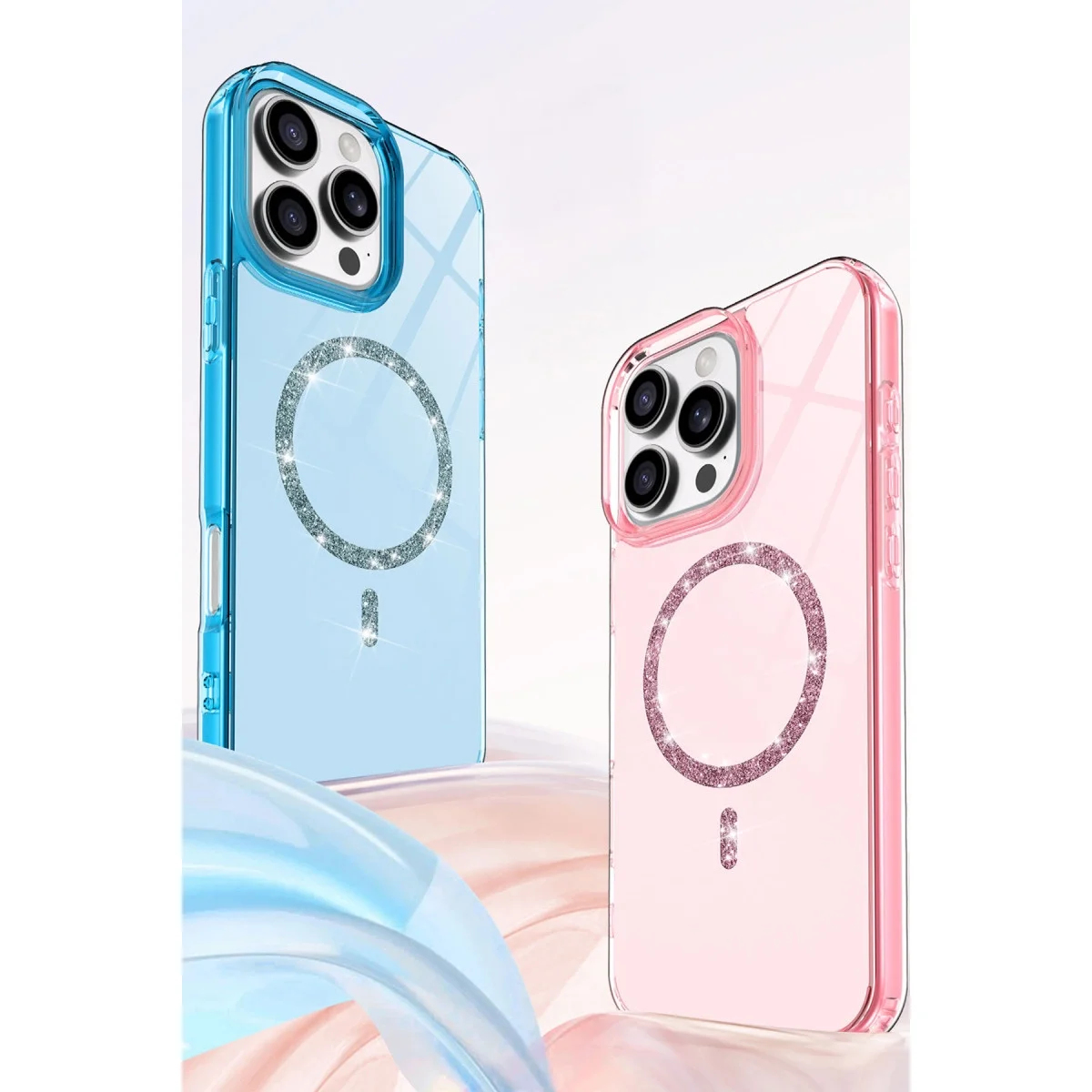 Apple İphone 16 Pro Live Diamond Magsafe Kapak - Sarı görsel 2