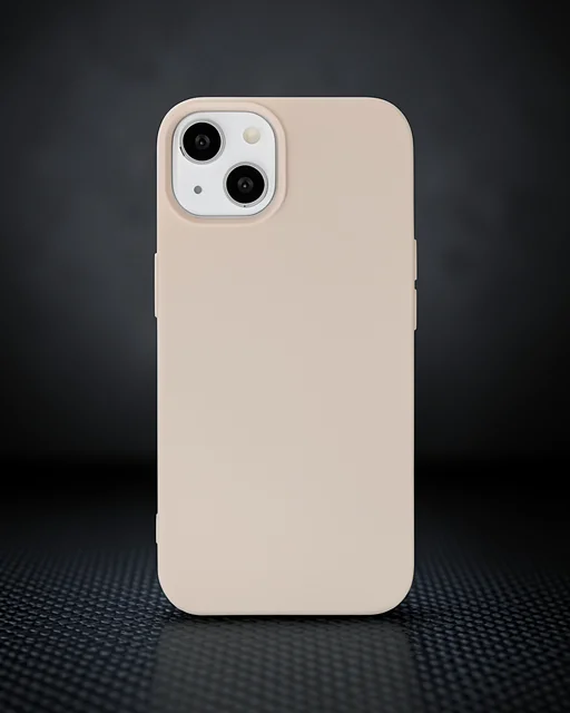 Apple İphone 14 Plus Kılıf Nano İçi Kadife Silikon - Pudra