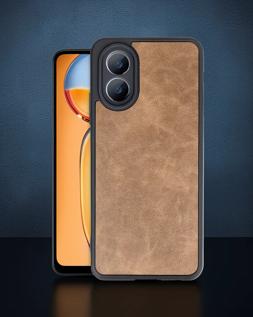 Oppo A38 Kılıf Aras Deri Kapak - Taba