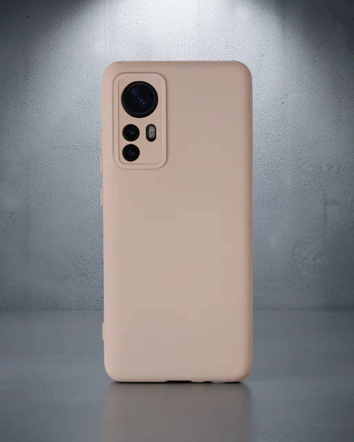 Xiaomi Mi 12 Kılıf Nano İçi Kadife Silikon - Pudra