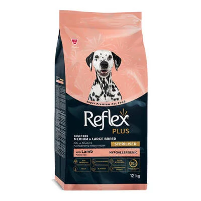 Light Sterilised Orta ve Büyük Irk Kuzulu Kısırlaştırılmış Köpek Maması 12 Kg