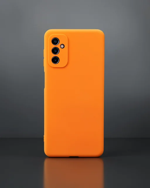 Samsung Galaxy M52 5g Kılıf Nano İçi Kadife Silikon - Turuncu