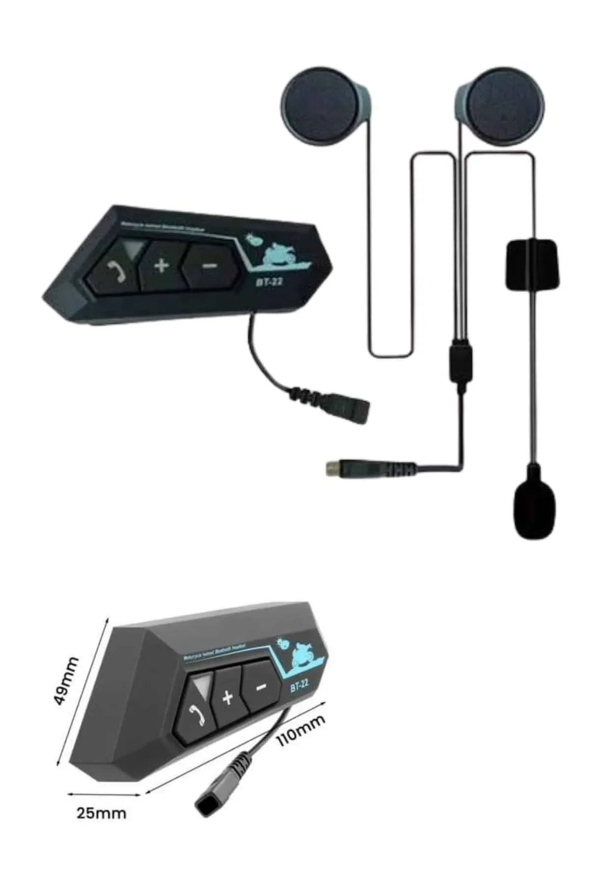 Bluetooth Kask Kulaklığı Intercom 5.0 Bluetooth Android ve İOS Uyumlu Yeni Nesil görsel 5