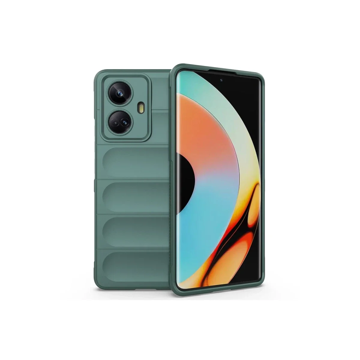 Realme 10 Pro 5G Kılıf Optimum Silikon - Koyu Yeşil