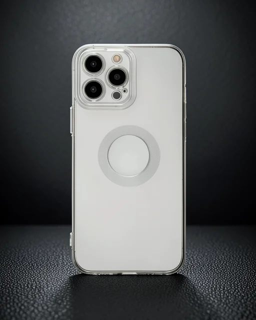 Apple İphone 14 Pro Max Kılıf Santa Lens Silikon - Şeffaf