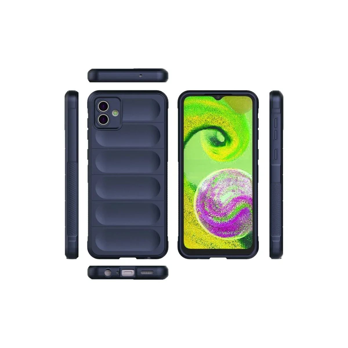 Samsung Galaxy A04E Kılıf Optimum Silikon - Lacivert görsel 3
