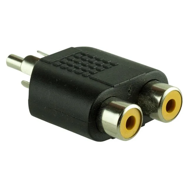 1 RCA Erkek 2 RCA Dişi Çevirici Jack