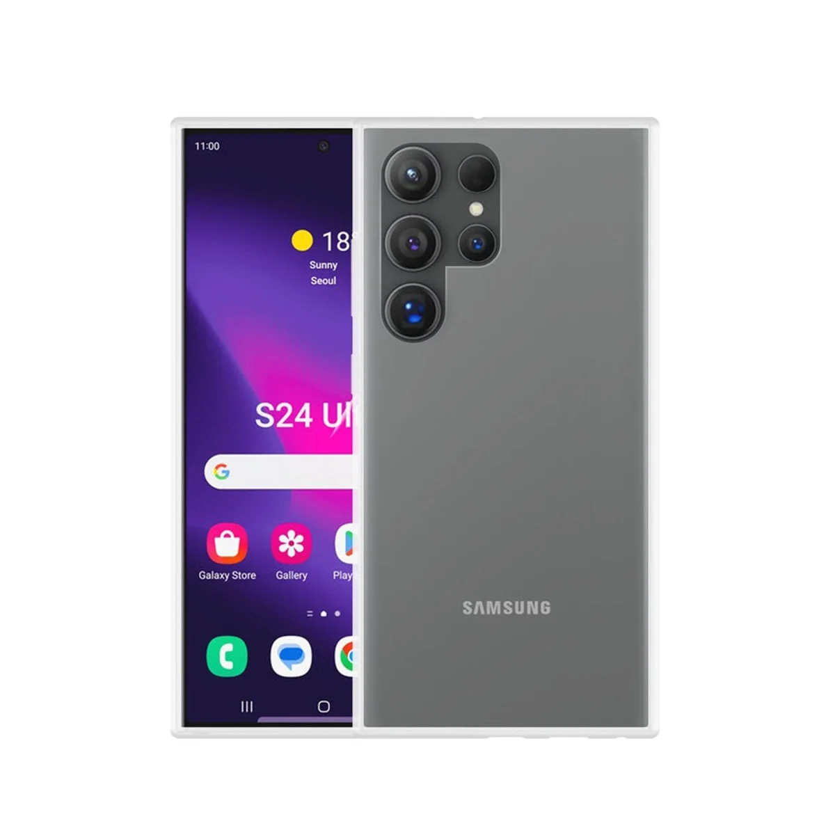 Samsung Galaxy S24 Ultra Kılıf Lüx Şeffaf Silikon görsel 2