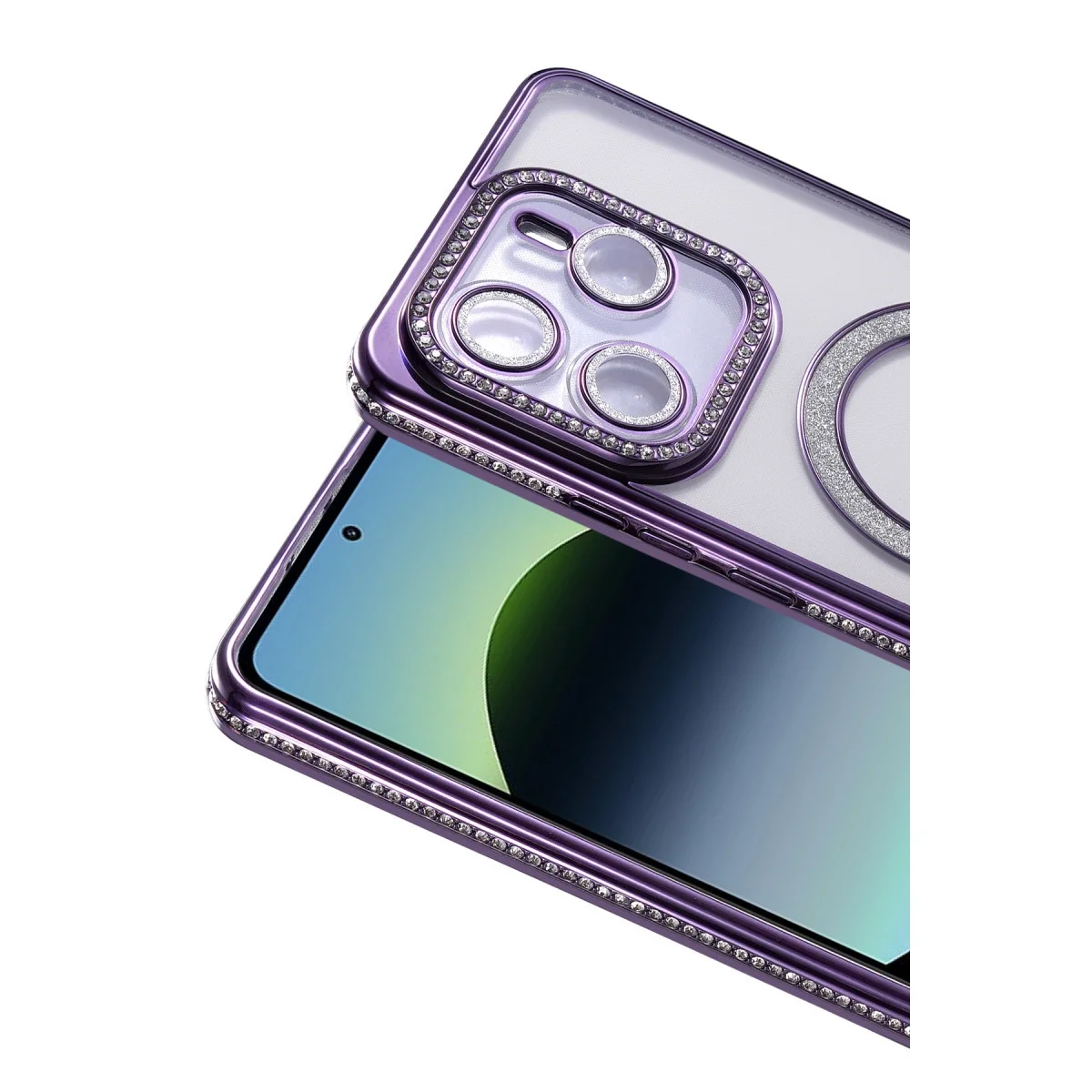 Xiao Red Note 14 4g Joke Simli Magneticsafe Kılıf - Derin Mor görsel 2