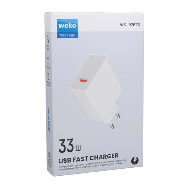 Weko WK-27875 M11 Beyaz 33 Watt Turbo Usb Şarj Başlık Adaptörü görsel 4