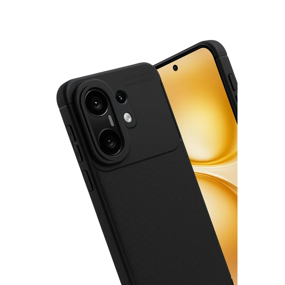 Vivo X200 FE Auto Focus Karbon Kapak - Siyah görsel 4