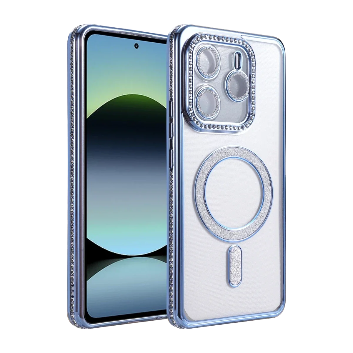 Xiaomi Redmi Note 14 4G Joke Simli Magneticsafe Kılıf - Mavi