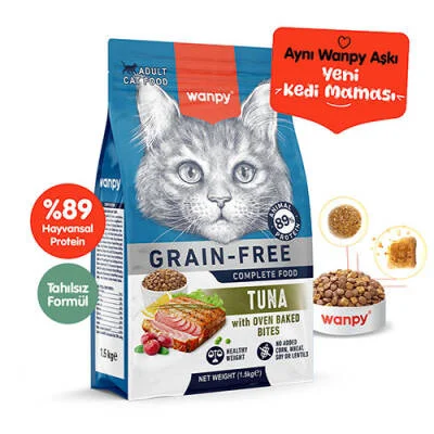 With Oven Baked Bites Ton Balıklı Tahılsız Yetişkin Kedi Maması 1,5 Kg