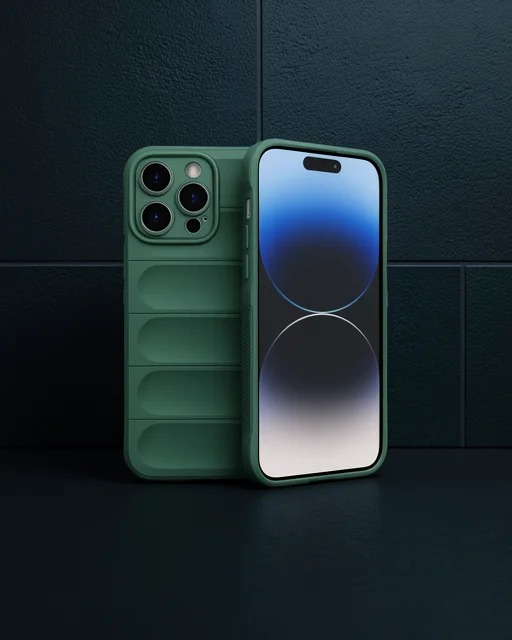 Apple İphone 14 Pro Kılıf Optimum Silikon - Koyu Yeşil