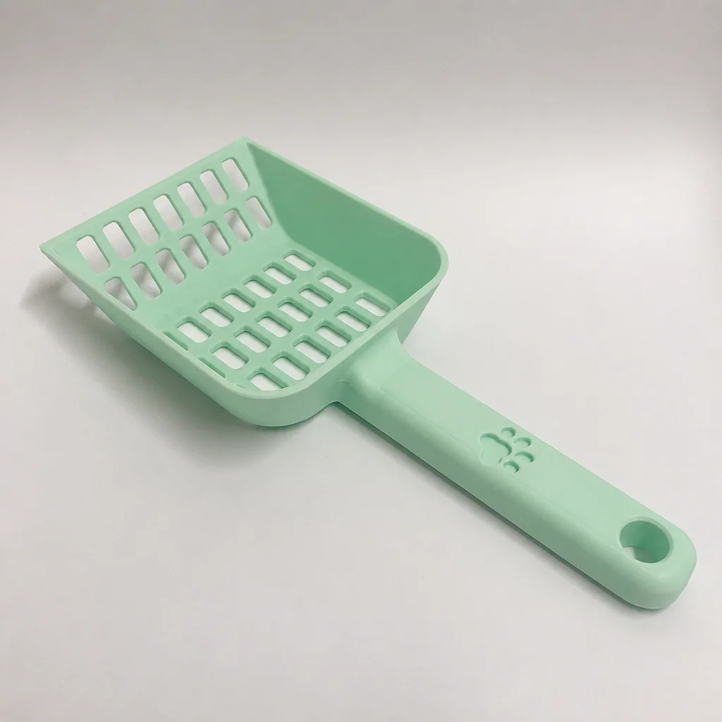 3D Baskı Kedi Kumu Küreği - Geniş Hazneli Eleme Küreği-Mint
