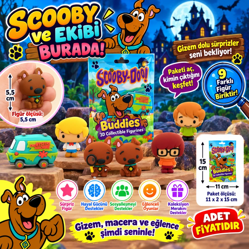 20302 3D Figür Scooby Doo Buddıes Sürpriz Paket Scoo 36D