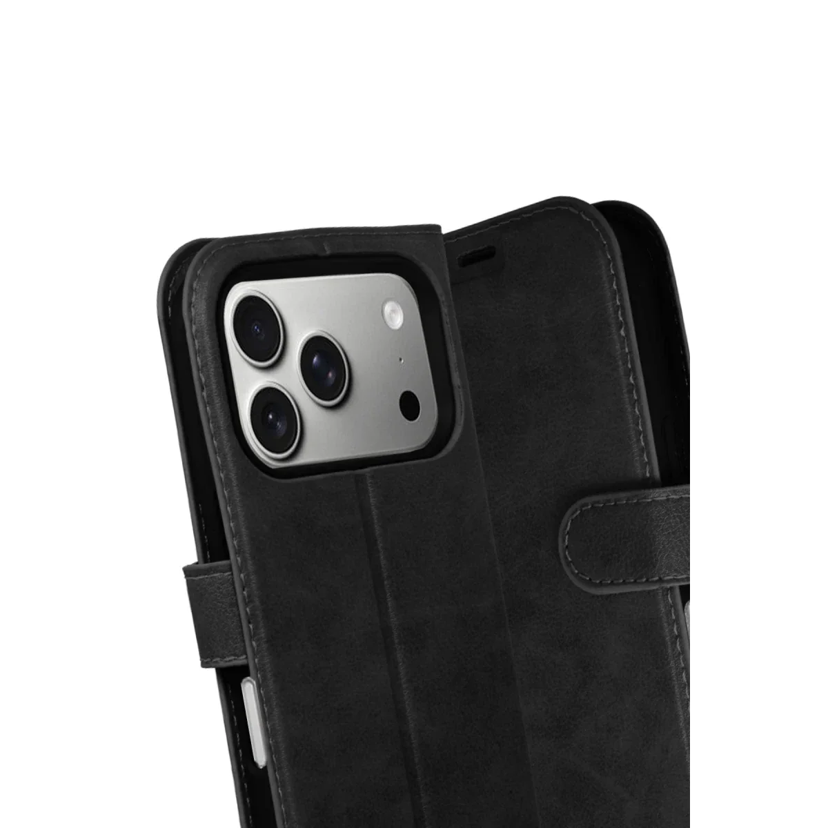 Apple iPhone 17 Pro Trend S Plus Kapaklı Kılıf - Siyah görsel 3