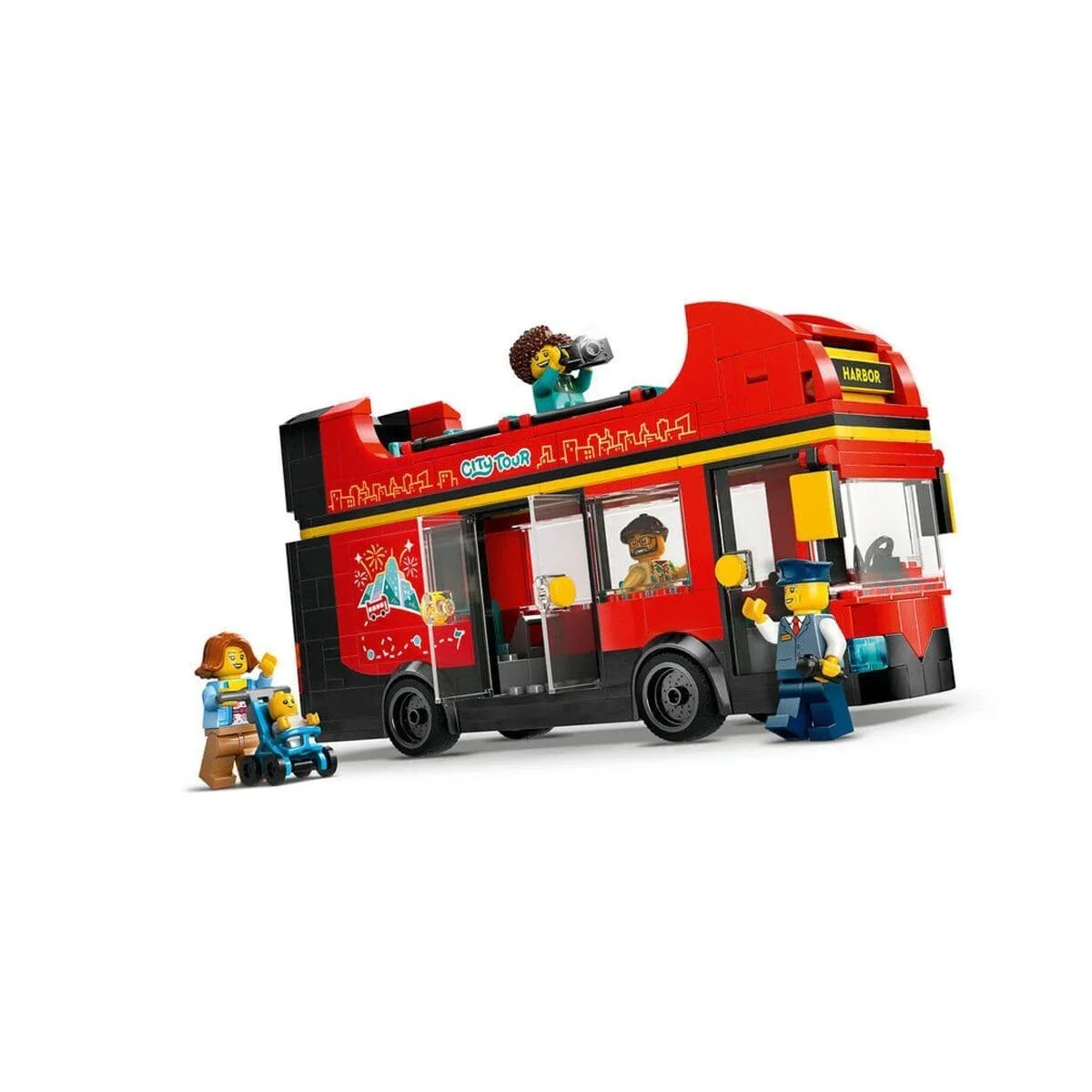 60407 Lego City Kırmızı İki Katlı Tur Otobüsü 384 parça +7 yaş görsel 3