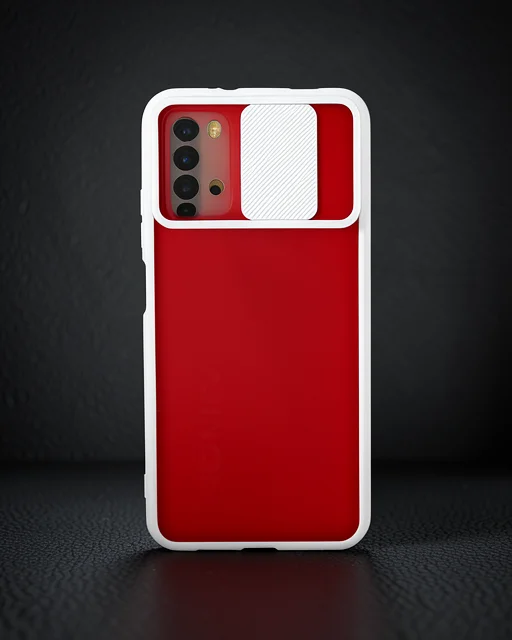 Xiaomi Redmi 9t Kılıf Palm Buzlu Kamera Sürgülü Silikon - Lila