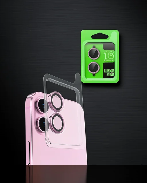 Apple İphone 16 Raze Metal Kamera Lens - Pembe