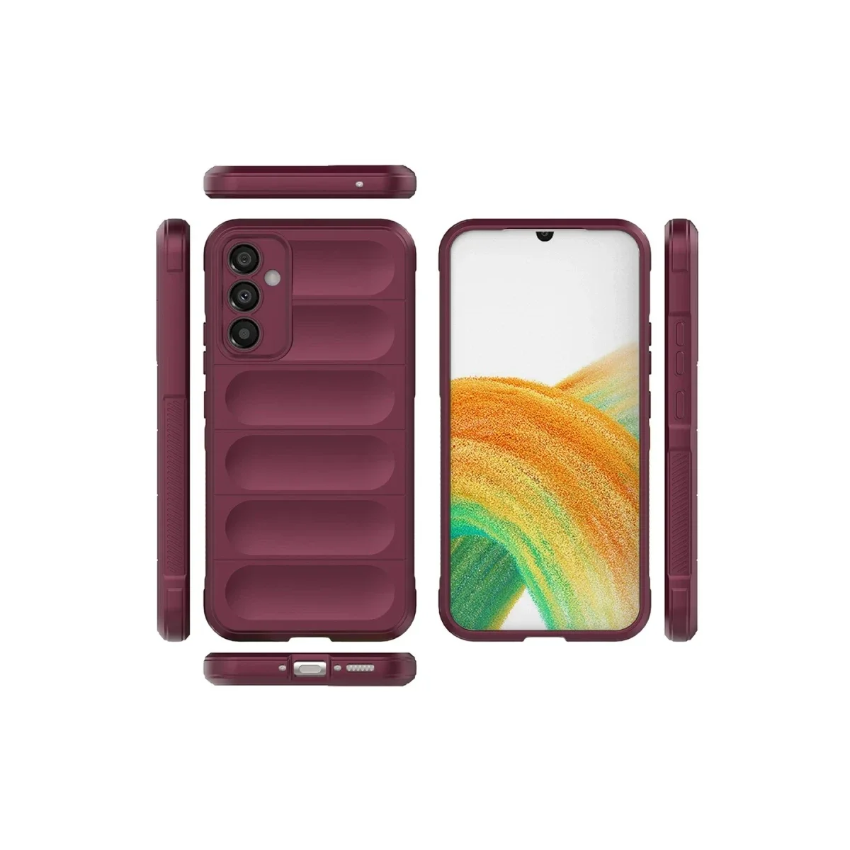 Samsung Galaxy A15 4G Kılıf Optimum Silikon - Bordo görsel 2