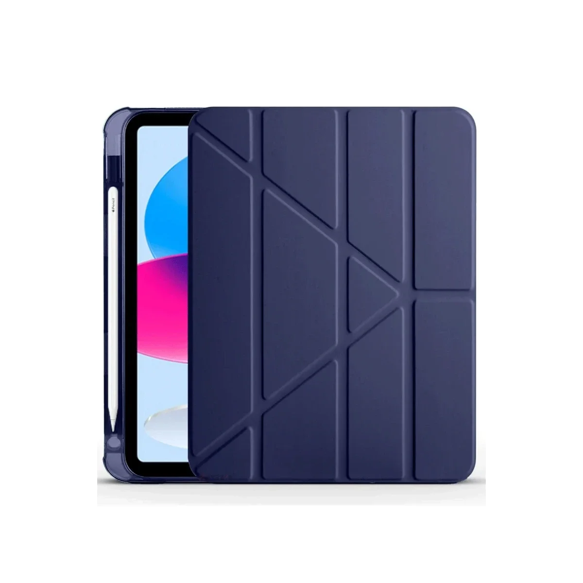 Apple iPad 2025 10.9 10.Nesil (A16) Kılıf Kalemlikli Mars Tablet Kılıfı - Lacivert