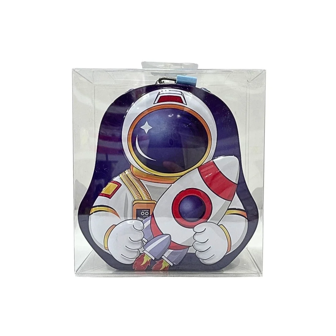 Kulplu Metal Astronot Kumbara görsel 2