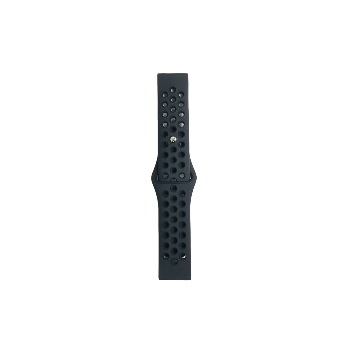Watch 22mm Spor Delikli Kordon - Siyah-füme görsel 2