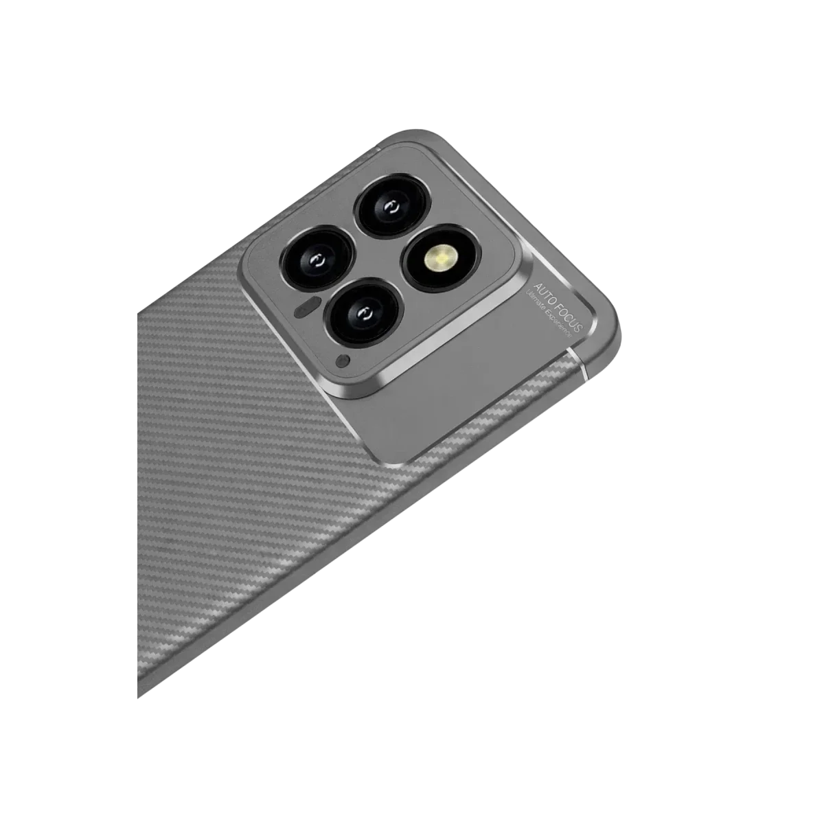 Xiaomi Mi 14T Kılıf Auto Focus Karbon Kapak - Gri görsel 2