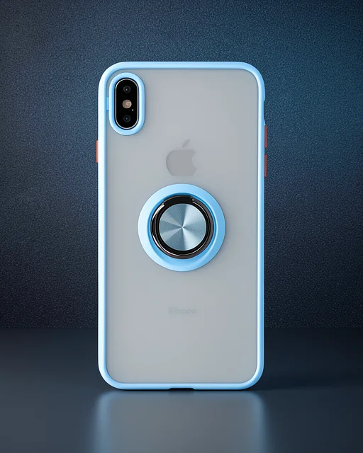 Apple İphone X Kılıf Montreal Yüzüklü Silikon Kapak - Buz Mavi