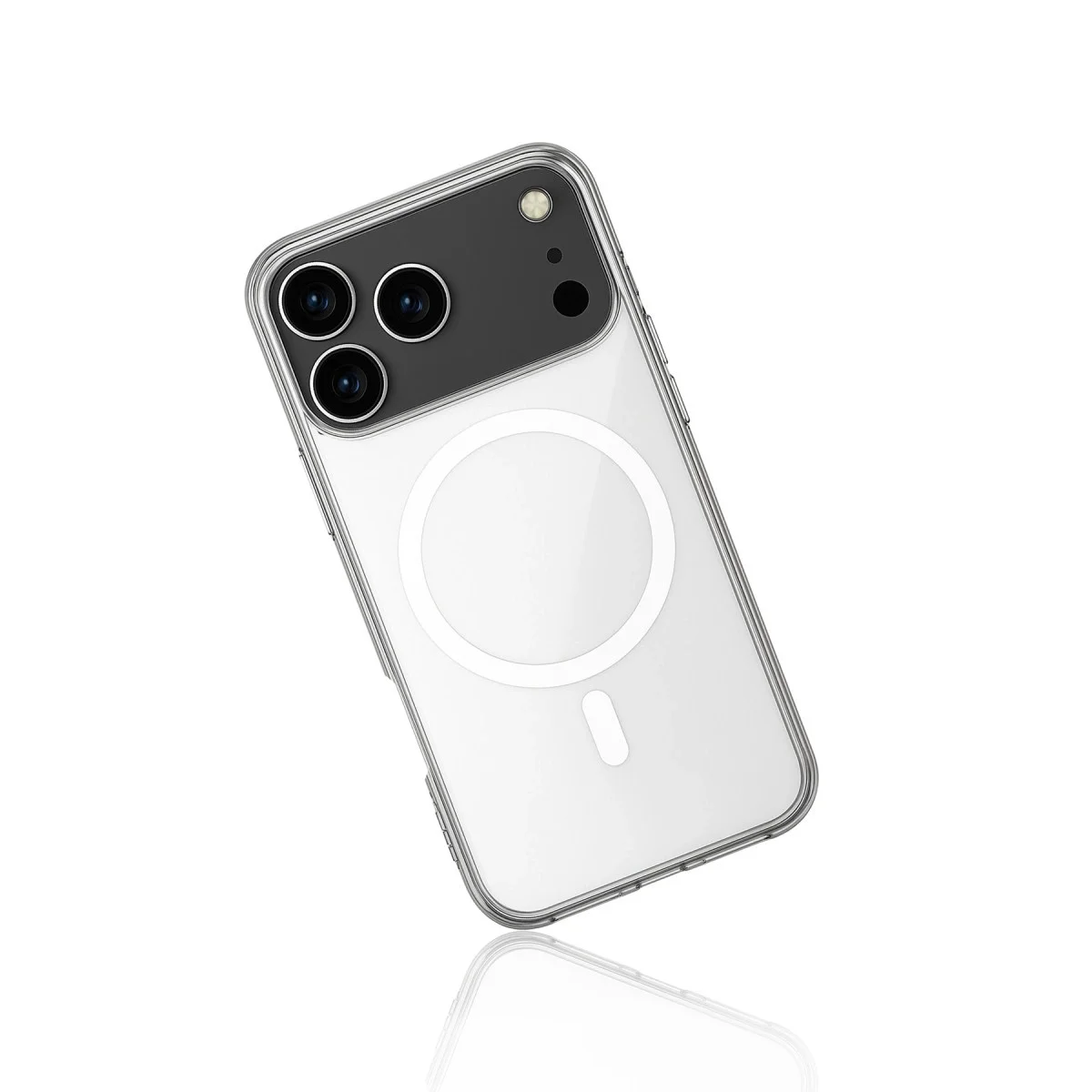 Apple İphone 17 Pro Kılıf Magneticsafe Şeffaf Silikon - Şeffaf görsel 3