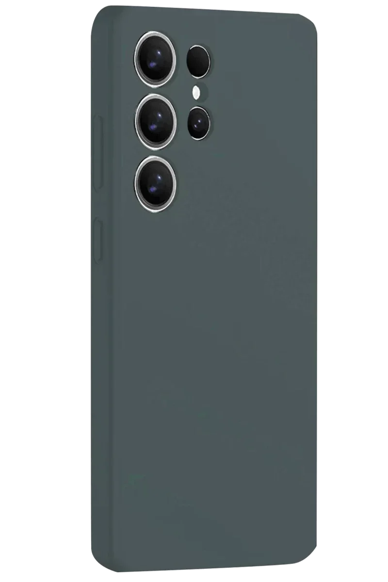 Samsung Galaxy S25 Ultra Kılıf Nano içi Kadife Silikon - Koyu Yeşil görsel 2