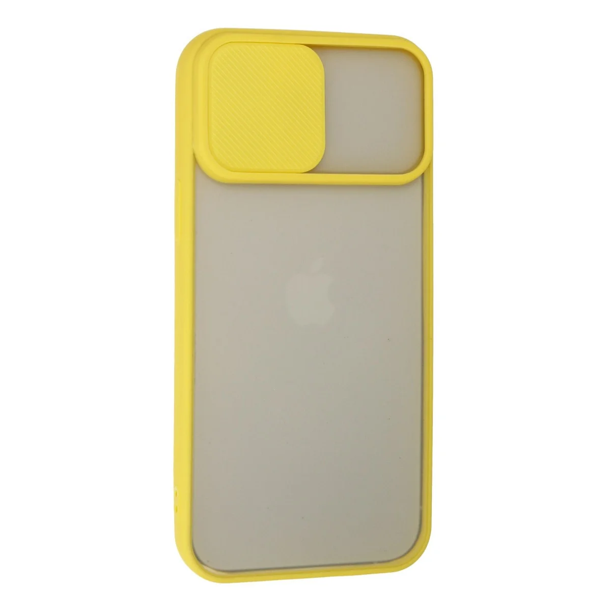 Apple İphone 13 Pro Max Kılıf Palm Buzlu Kamera Sürgülü Silikon - Sarı görsel 2
