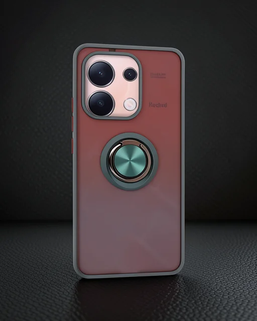 Xiaomi Redmi Note 13 4g Kılıf Montreal Yüzüklü Silikon Kapak - Yeşil