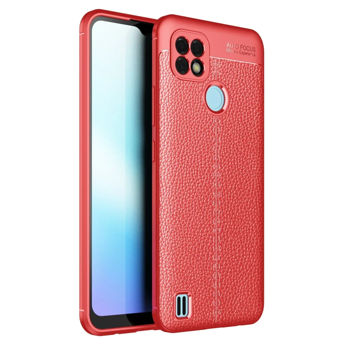 Realme C21 Kılıf Auto Focus Kapak - Kırmızı