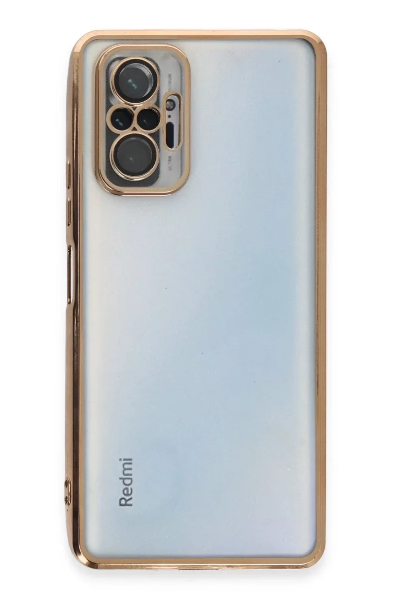 Xiao Red Note 10 Pro Kılıf Razer Lensli Silikon - Gold görsel 2