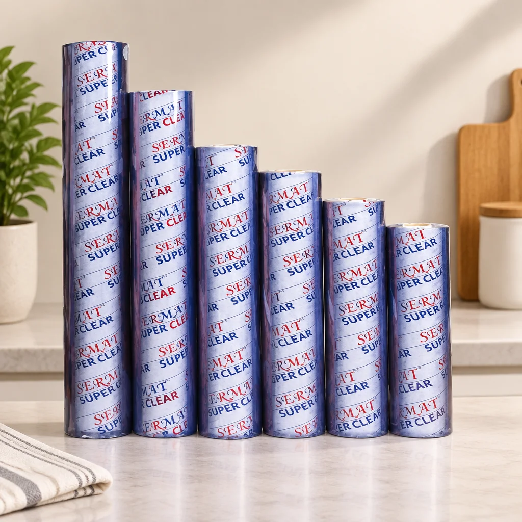 Şeffaf 1.2 mm 90 cm x 15 m PVC Masa Örtüsü