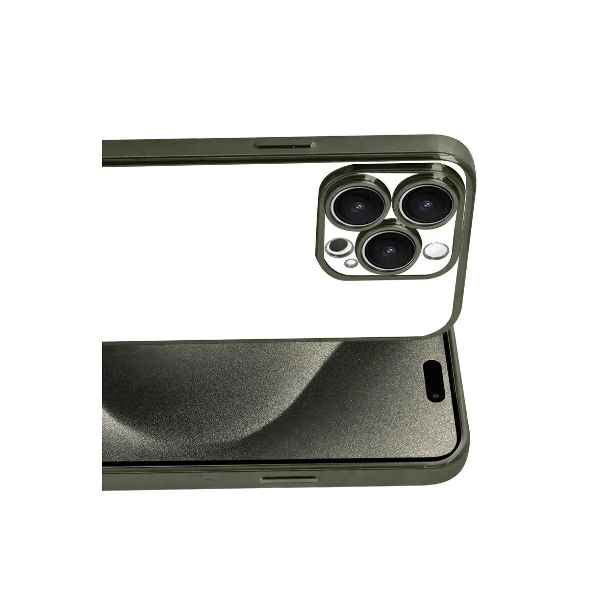 Apple İphone 15 Pro Max Razer Lensli Silikon - Yeşil görsel 2