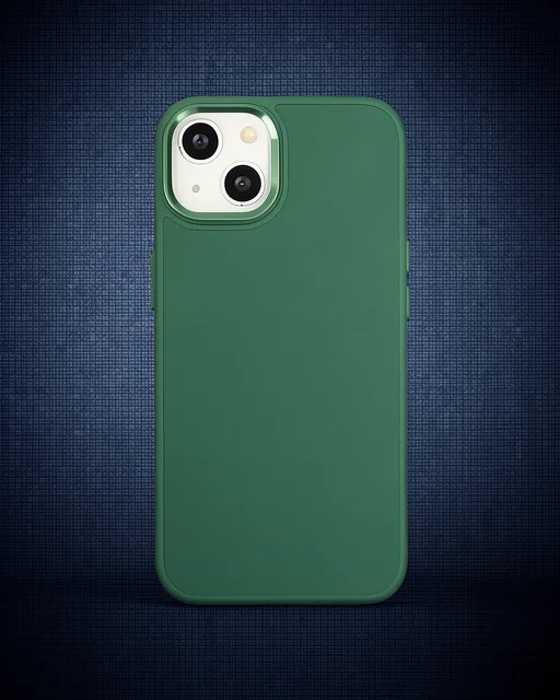 Apple İphone 14 Plus Kılıf Asya Deri Silikon - Koyu Yeşil