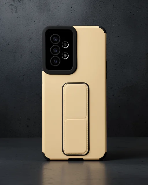 Samsung Galaxy A53 5g Kılıf Mega Standlı Silikon - Gold