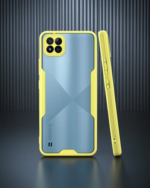 Realme C11 2021 Kılıf Platin Silikon - Sarı