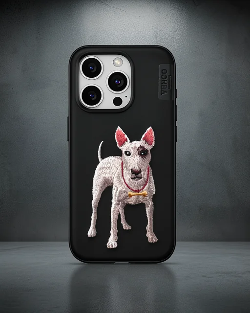 Venco Apple İphone 15 Pro Perma Desenli Kapak - Siyah