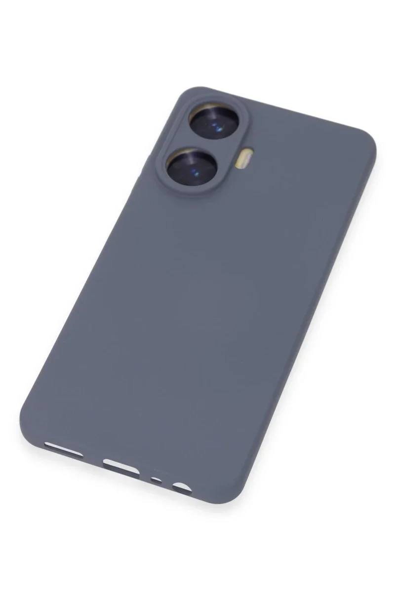 Realme C55 Kılıf Nano içi Kadife Silikon - Gri görsel 2