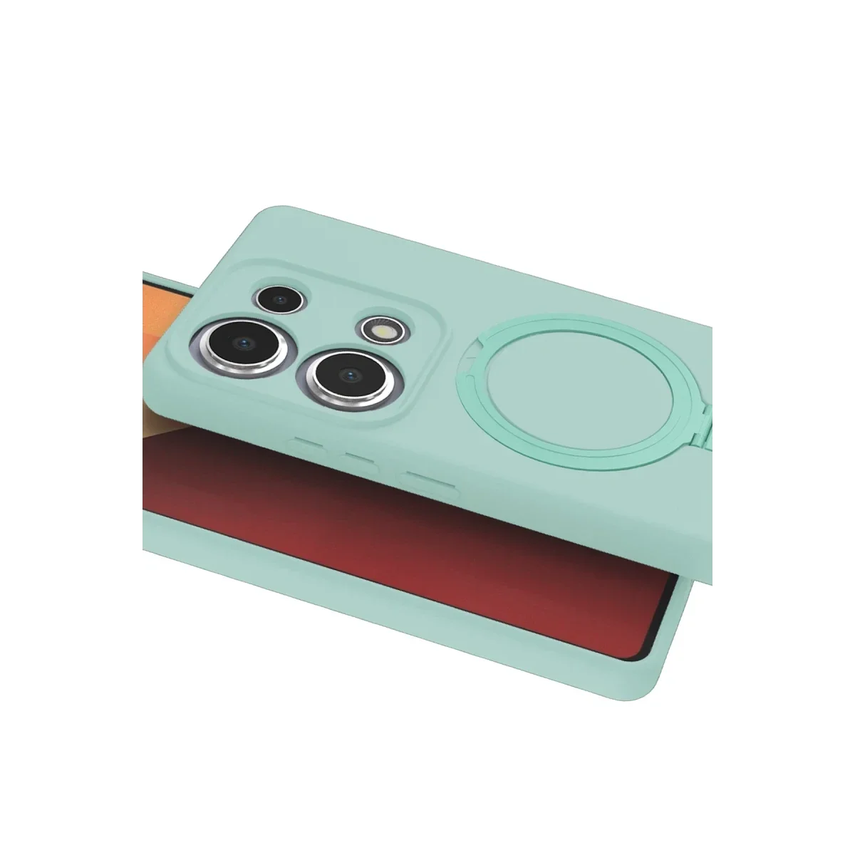 Xiaomi Redmi Note 13 Pro 4G Regal Magsafe Standlı Kapak - Su Yeşili görsel 3