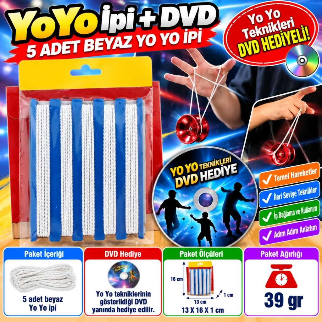 Teens Beyaz Yo Yo İpi+DVD