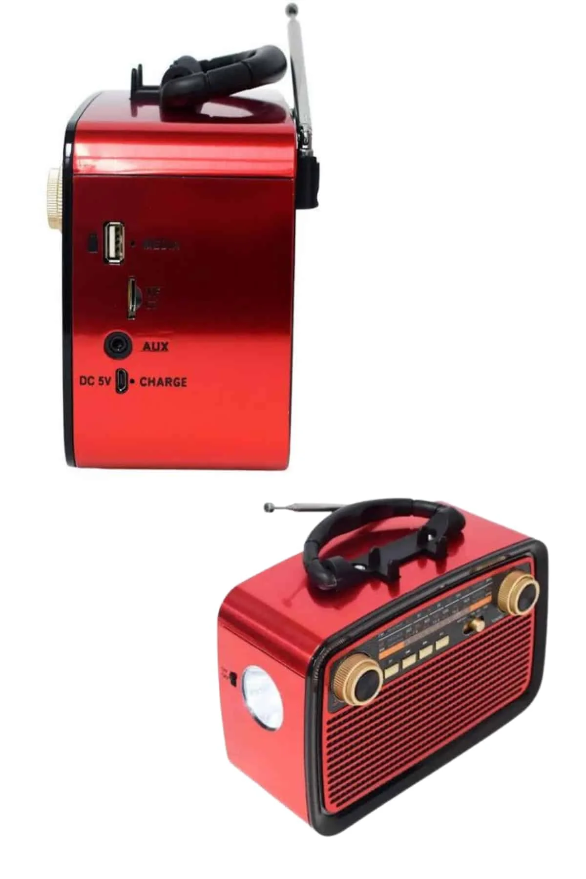 Bluetooth Hoparlör Ahşap Renk Vintage Işıklı Nostaljik Radyo Fm Ahşap Görünümlü Yeni Nesil görsel 3