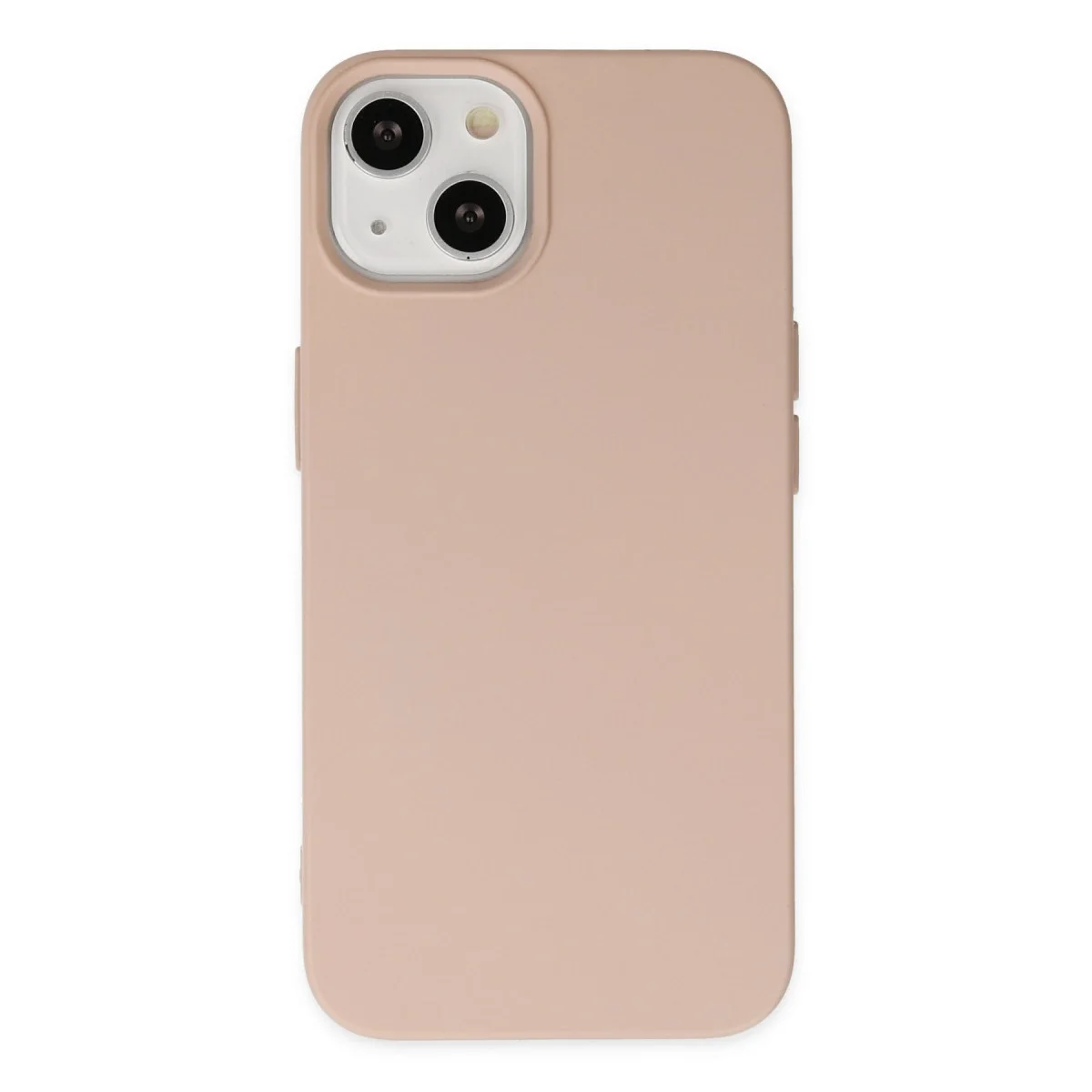 Apple İphone 14 Plus Kılıf Nano İçi Kadife Silikon - Pudra
