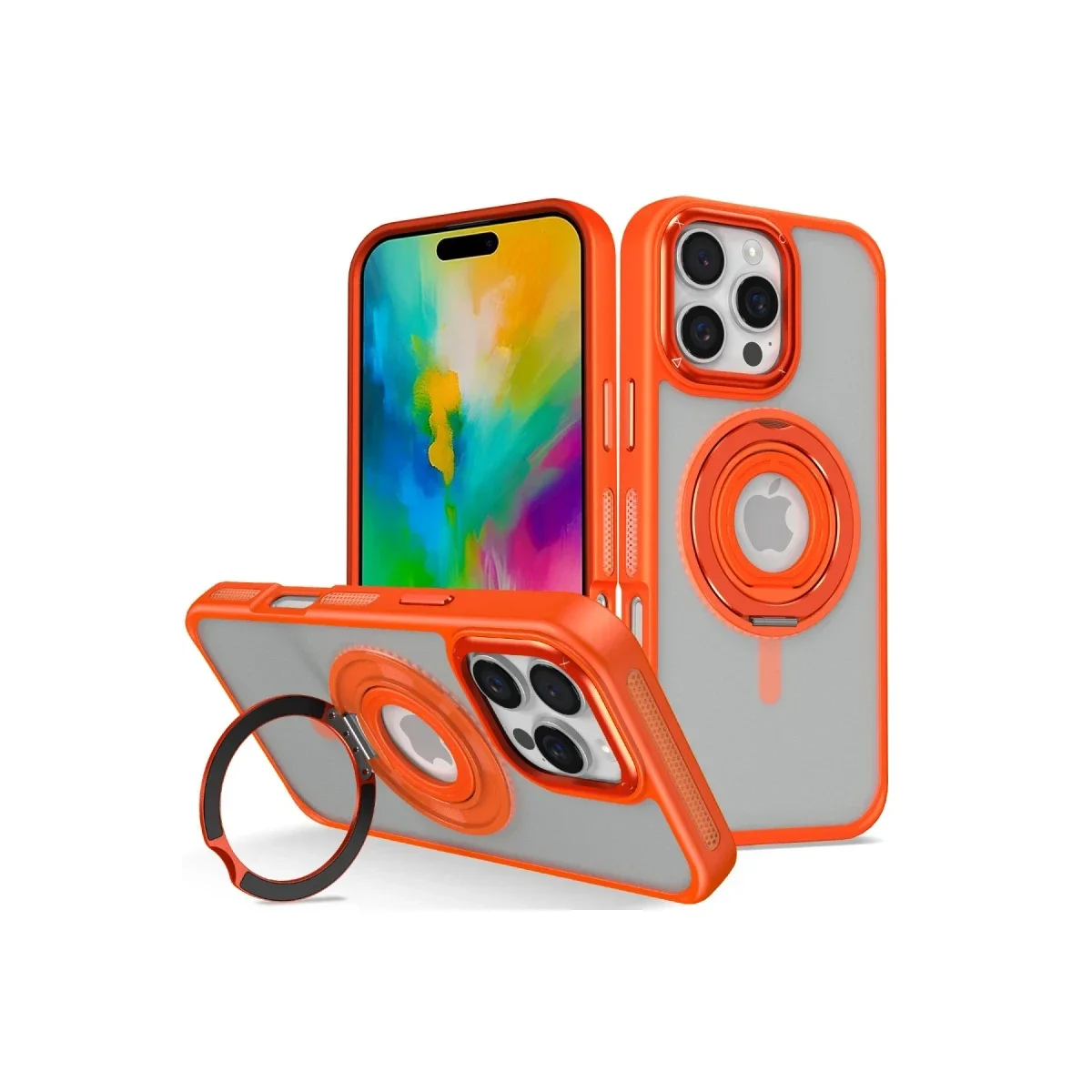 Joko Apple iPhone 16 Pro Max Banza Magsafe Standlı Kapak - Turuncu